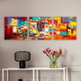Wallity PDR6 Conjunto de 3 Pinturas Decorativas en Lienzo Multicolor